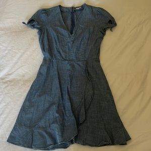 PRICE DROP J. Crew denim wrap dress!